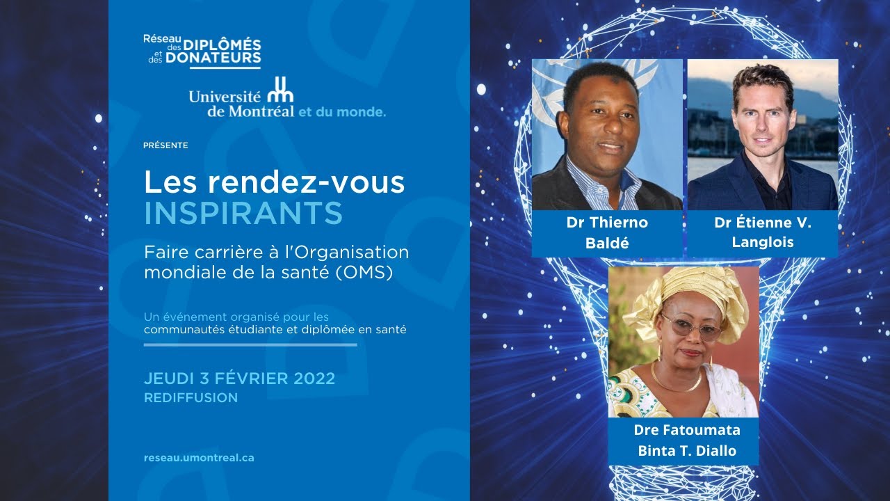 Les RDV inspirants - Faire carrière à l’Organisation mondiale de la santé
