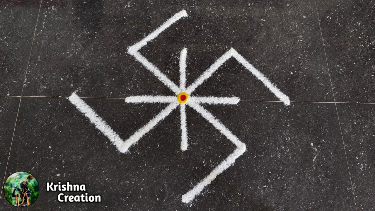 Easy Padi Kolam Design with 5x1 dots | Creative Rangoli | Padi Kolam Muggulu | Rangoli Kolam