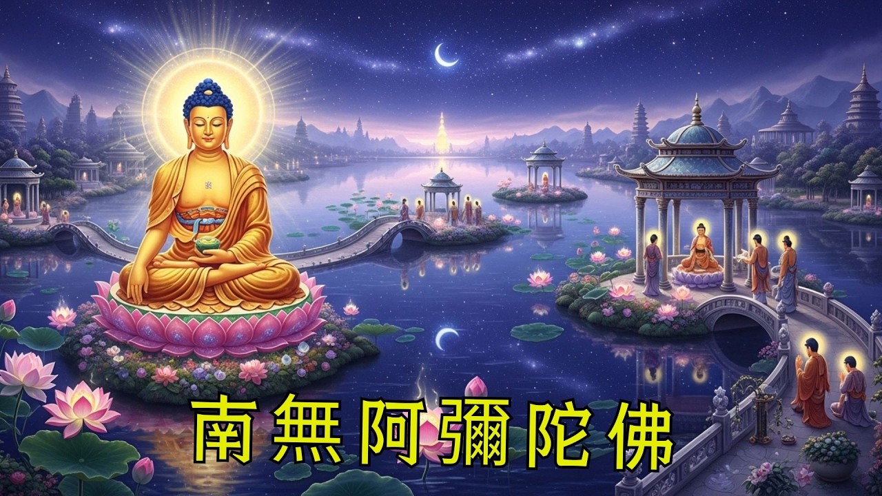 NAMO AMITUOFO（南無阿彌陀佛）｜清淨念佛聖號 · 專心稱念 · 身心安穩 · 光明護念