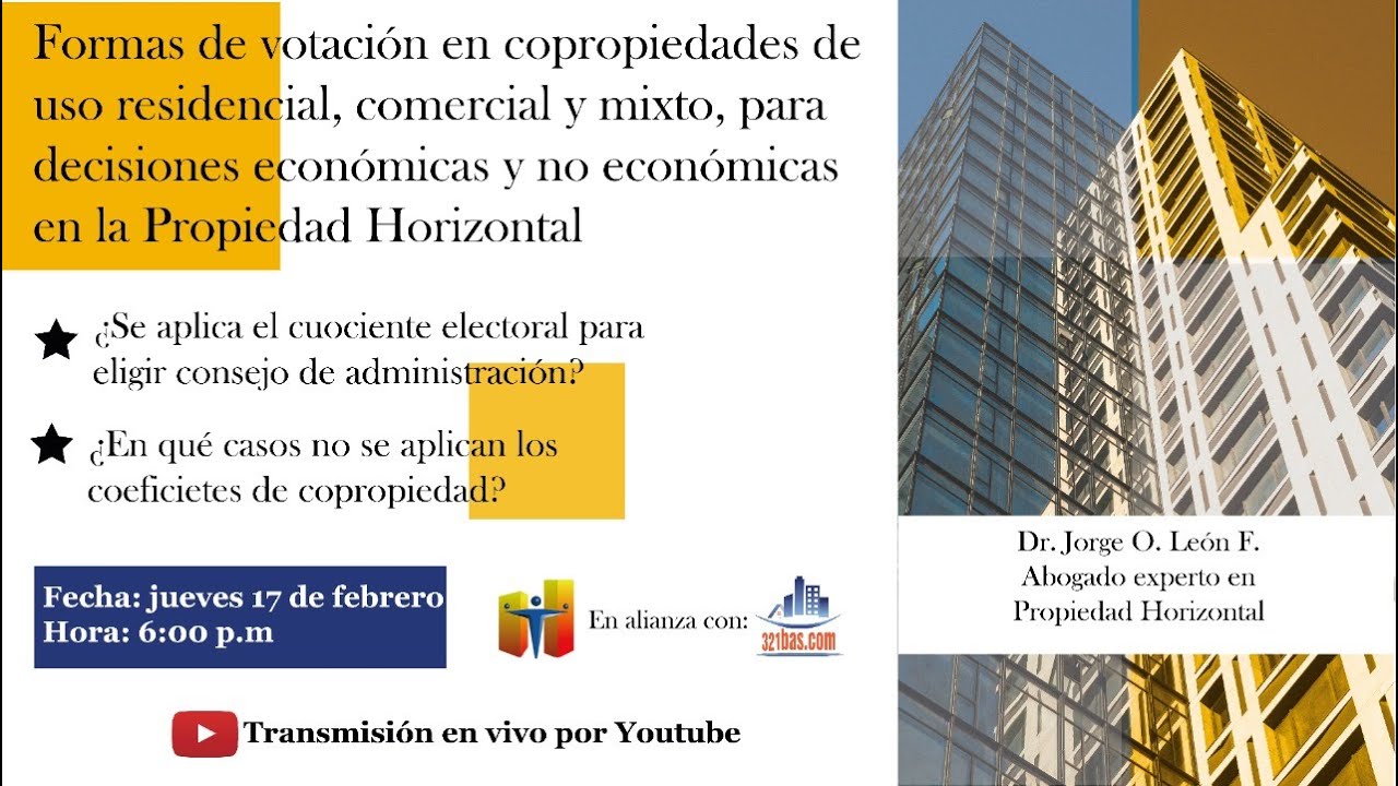 FORMAS DE VOTACIÓN EN ASAMBLEAS DE PROPIEDAD HORIZONTAL