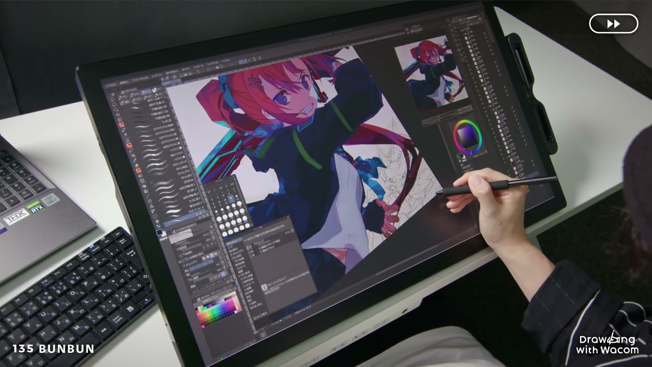 イラストレーター／キャラクターデザイナー BUNBUN - Drawing with Wacom (DwW)
