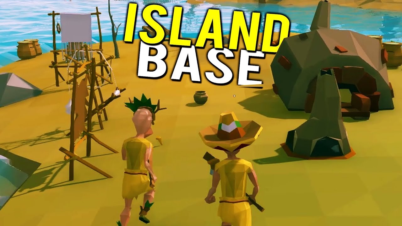 OUR ISLAND BASE! SECRET UNDERGROUND CAVERNS!  - Ylands Early Access Multiplayer Gameplay Part 1
