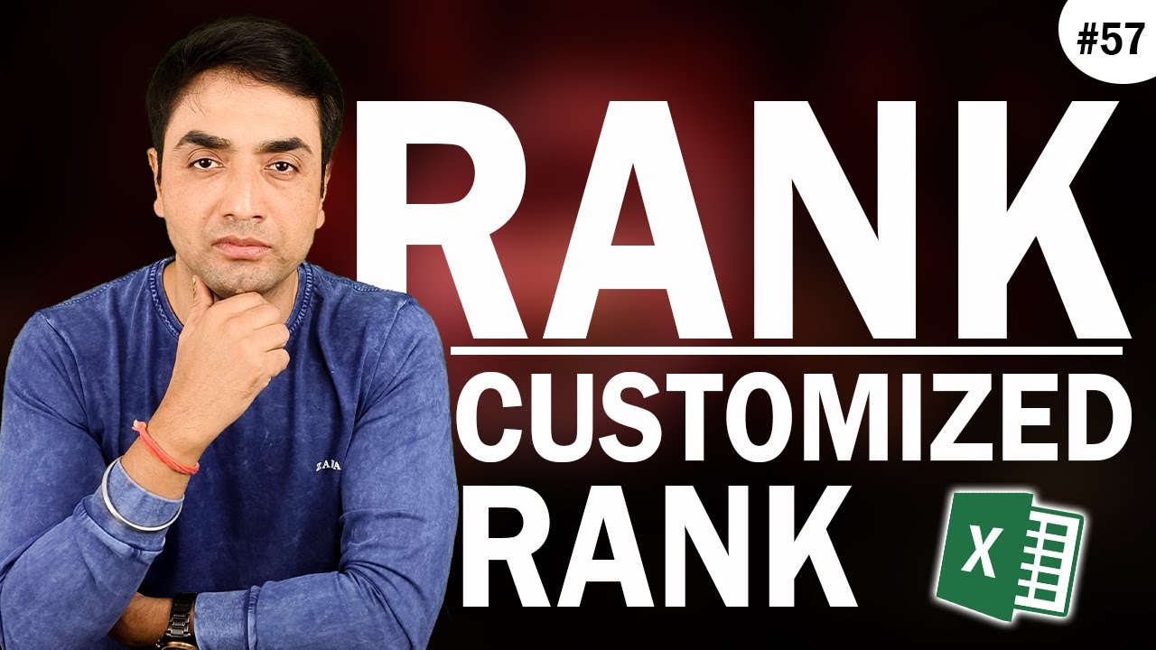 How to Use RANK Formula in Excel in Hindi | Customized Rank in Excel | Use of RANK.AVG and RANK.EQ