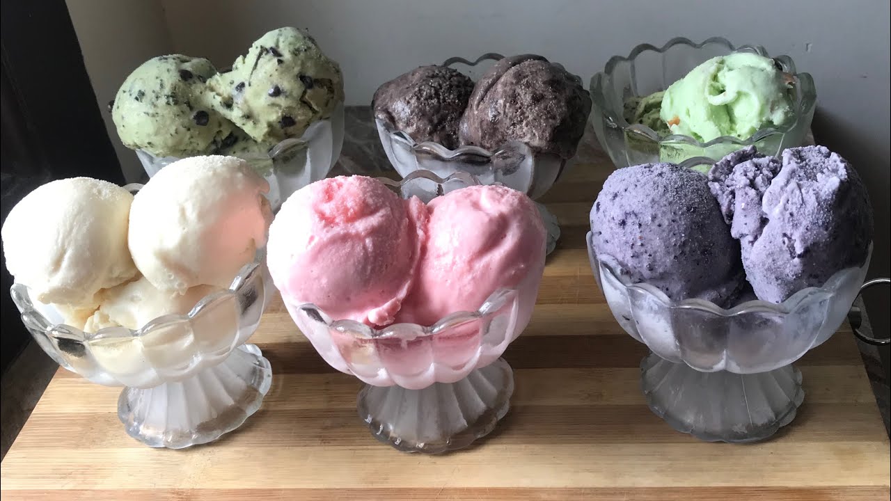6 different types of ice cream recipes