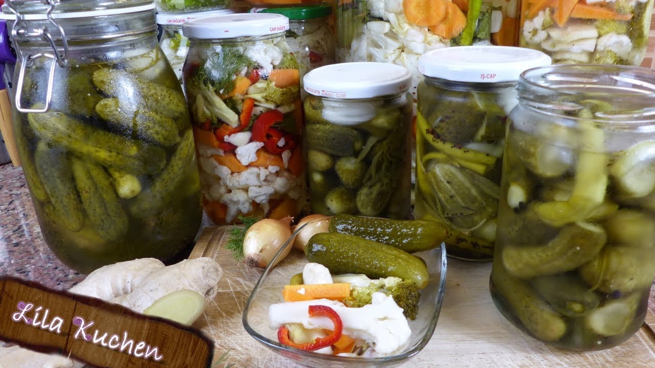 Wie Gurken & Gemüse einlegen haltbar machen | Mixed Pickles Gewürzgurken einmachen | Saure Gurken