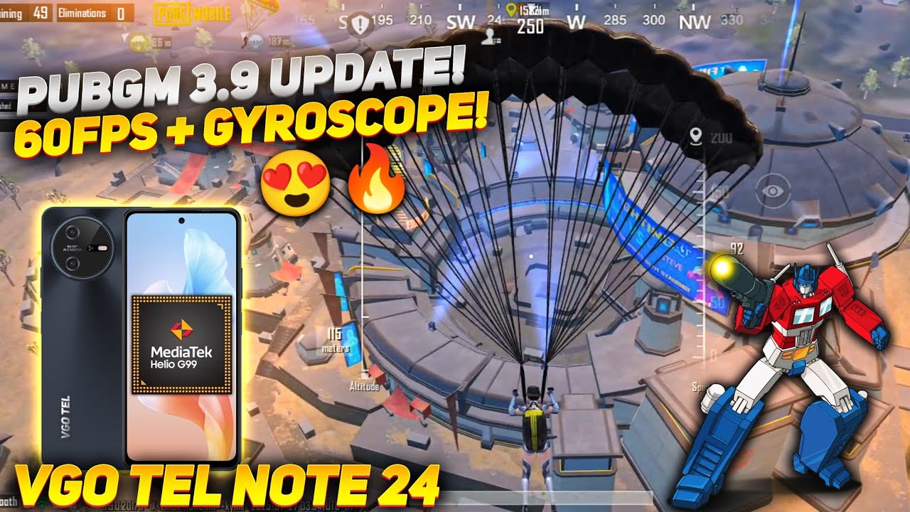 VGO TEL NOTE 24 PUBG TEST IN 3.9 UPDATE - SMOOTH+60FPS LIVIK GAMEPLAY 