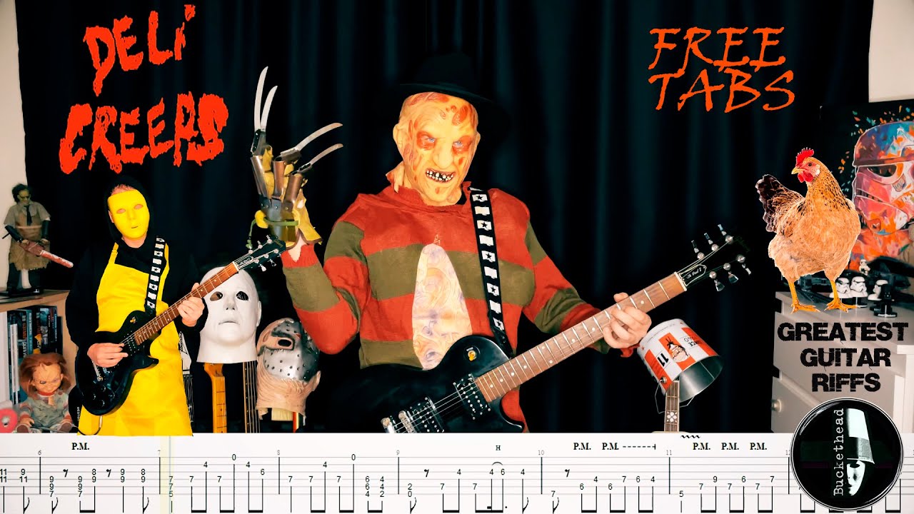 Greatest Guitar Riffs (with Tabs) by Buckethead + Deli Creeps