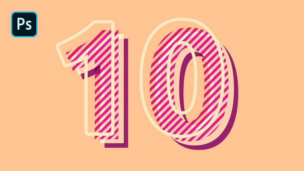 Tuto Photoshop : Effet Typographique mêlant Géométrie et Couleurs
