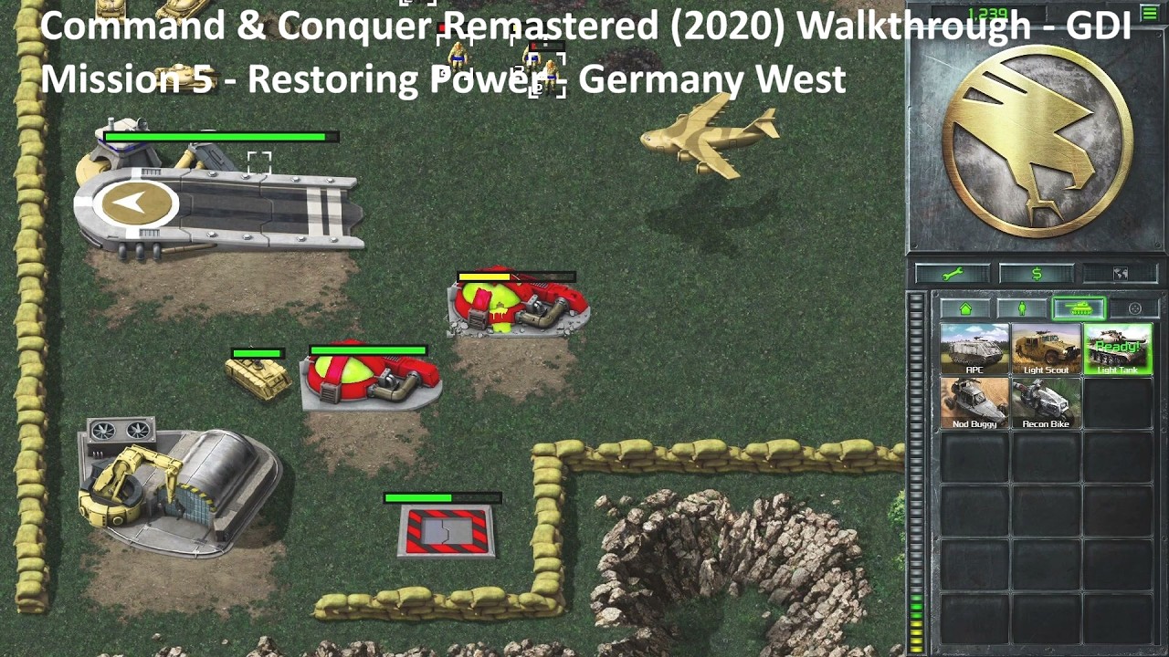 Command & Conquer Remastered (2020) Walkthrough - GDI Mission 5 - Restoring Power - Germany West