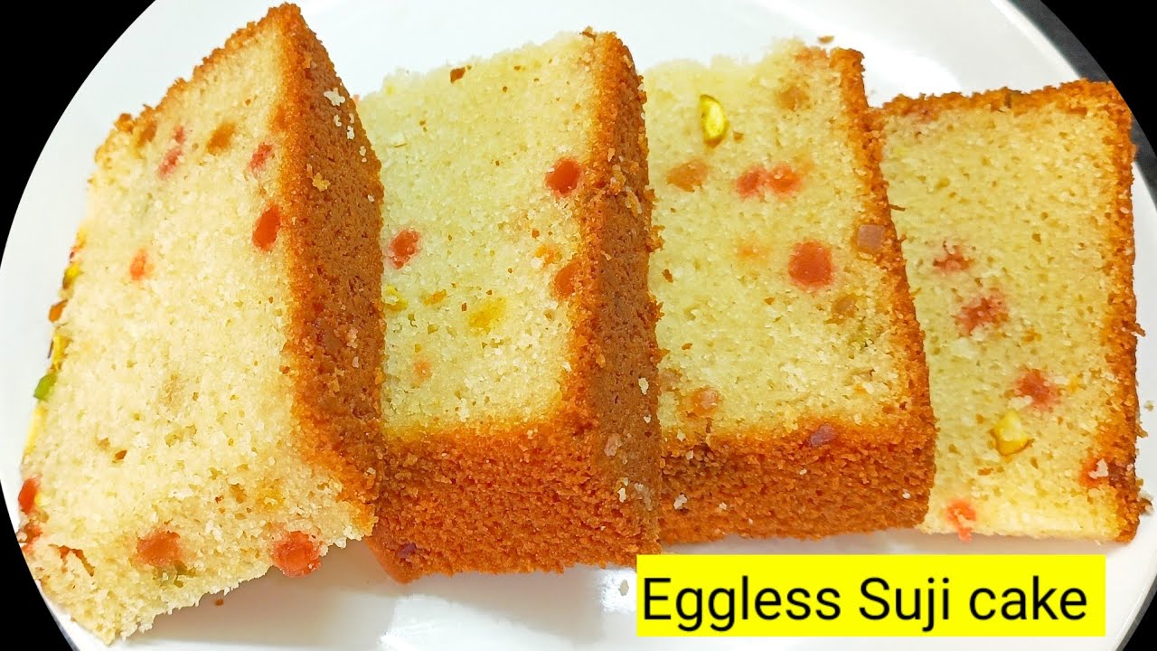 Eggless Sooji Cake 🎂 | No Oven, No Maida | Super Soft & Spongy Cake Recipe&rdquo;