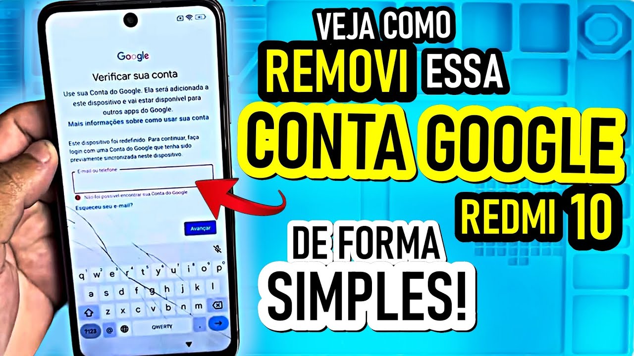 Como Remover (DESBLOQUEAR) CONTA GOOGLE Xiaomi REDMI 10 ou 10 Prime de Forma Muito Simples!
