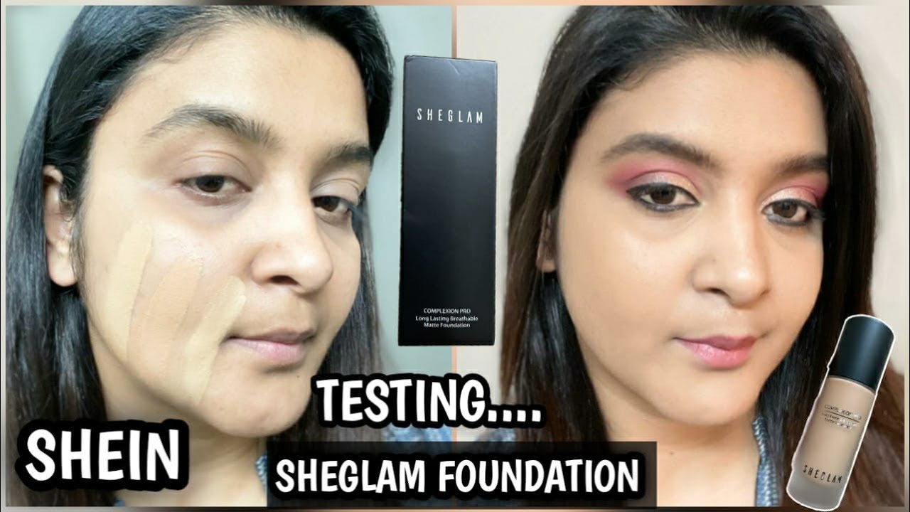 SHEIN/SHEGLAM LONG LASTING FOUNDATION REVIEW|SWATCHES|DEMO