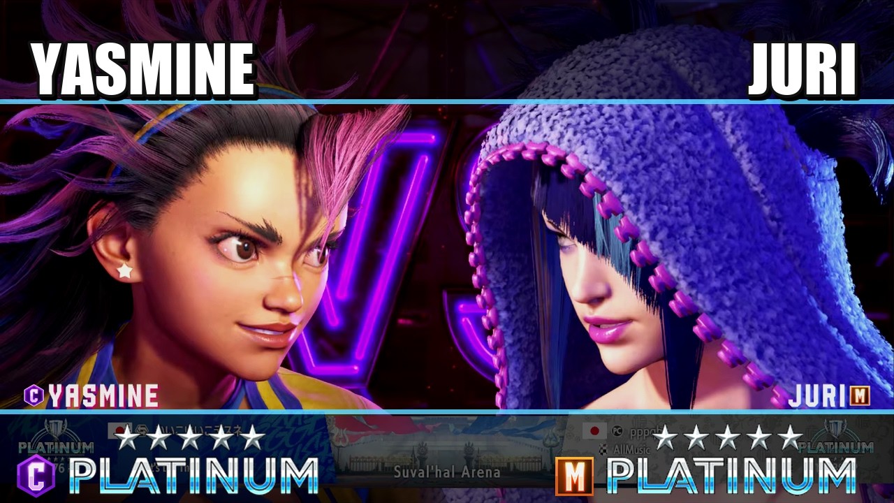 SF6 (C) Yasmine vs (M) Juri 7-Aug-2026 - Platinum Ranked Match