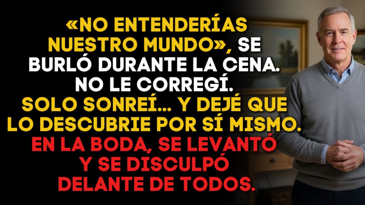 EN LA CENA DE COMPROMISO DE MI HIJO, SU FUTURO SUEGRO DIJO: «NO ENTENDERÍAS NUESTRO MUNDO». …