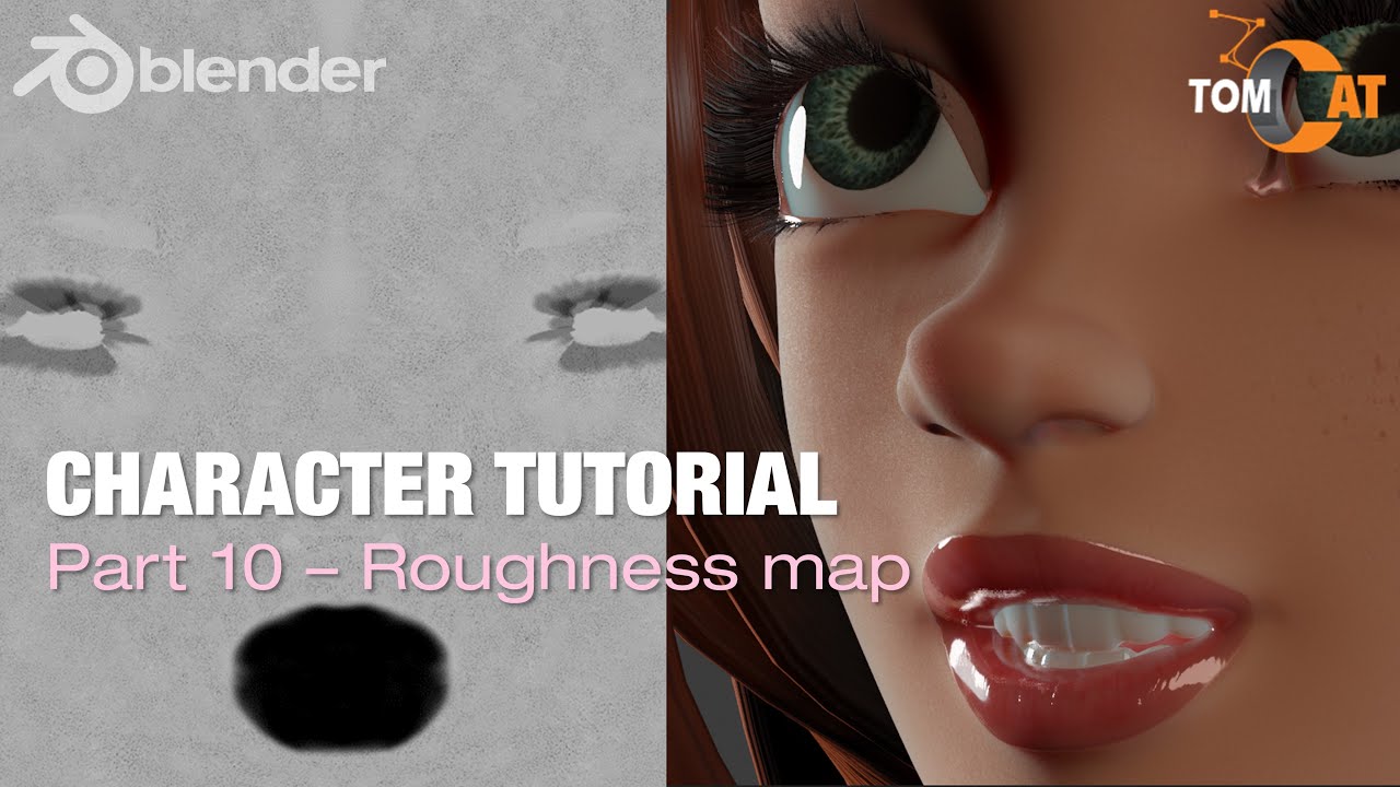 Blender Complete Character Tutorial - Part10 - Roughness Map -v2