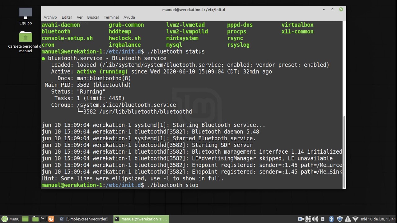 Video 21.- Servicios en Linux.