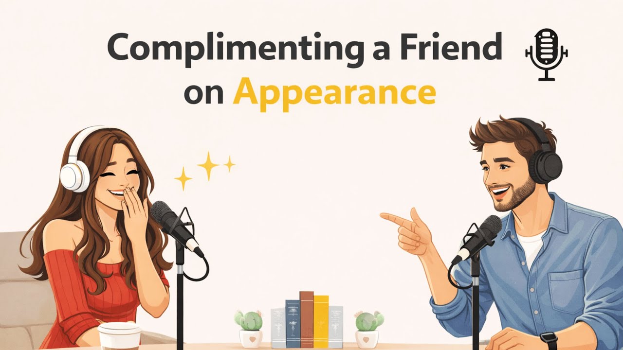English Speaking Podcast for Easy Conversation in Daily Life || Complimenting a friend on appearance
