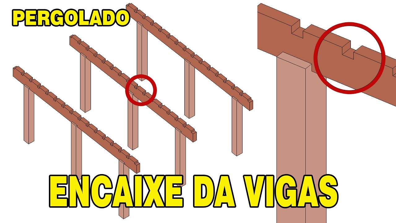 VIGAS PRINCIPAIS COM ENCAIXE - CRIAÇÃO DE FAMÍLIAS - PERGOLADO