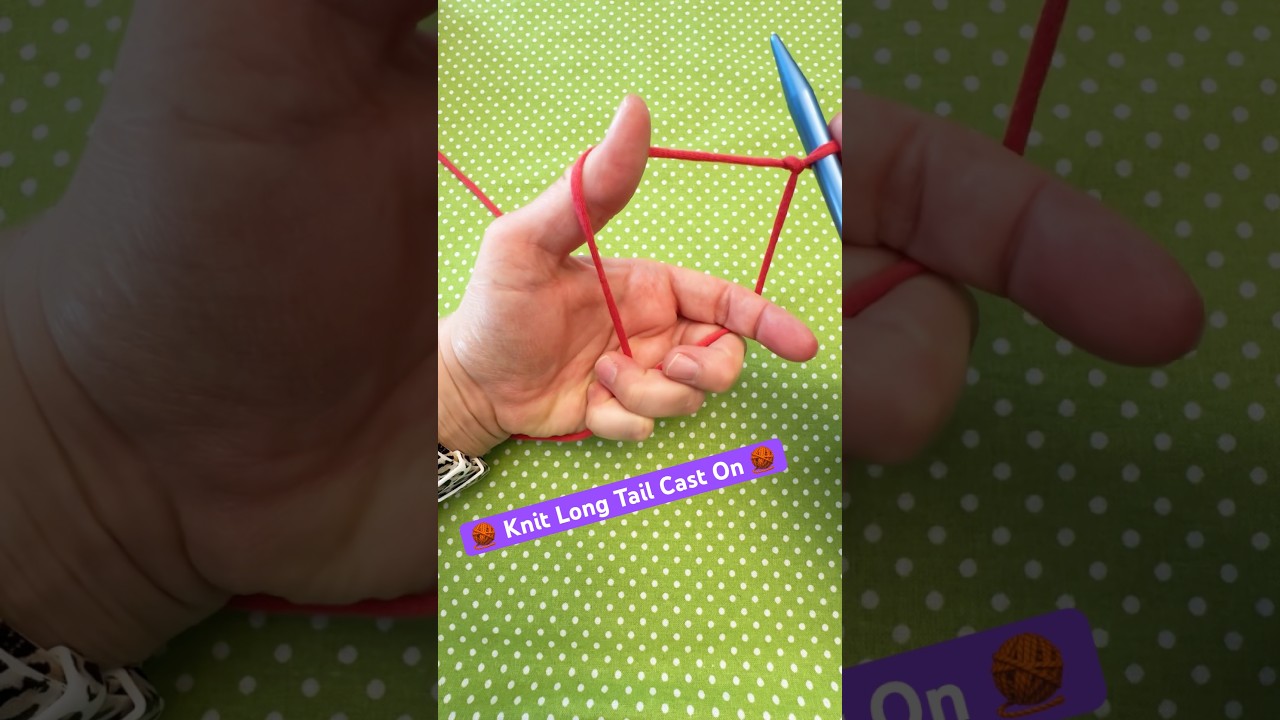 🧶 Learn the long tail cast on! Get the link to the full detailed video tutorial below! 👇