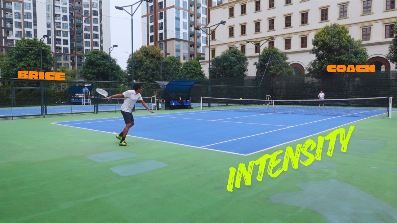 Intense Match with the coach