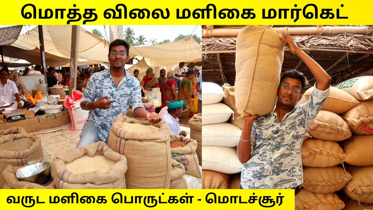 மொத்த விலை மளிகை மார்கெட் | மளிகை சீசனில் பொருட்கள் வாங்க சிறந்த இடம் | Modachur Market