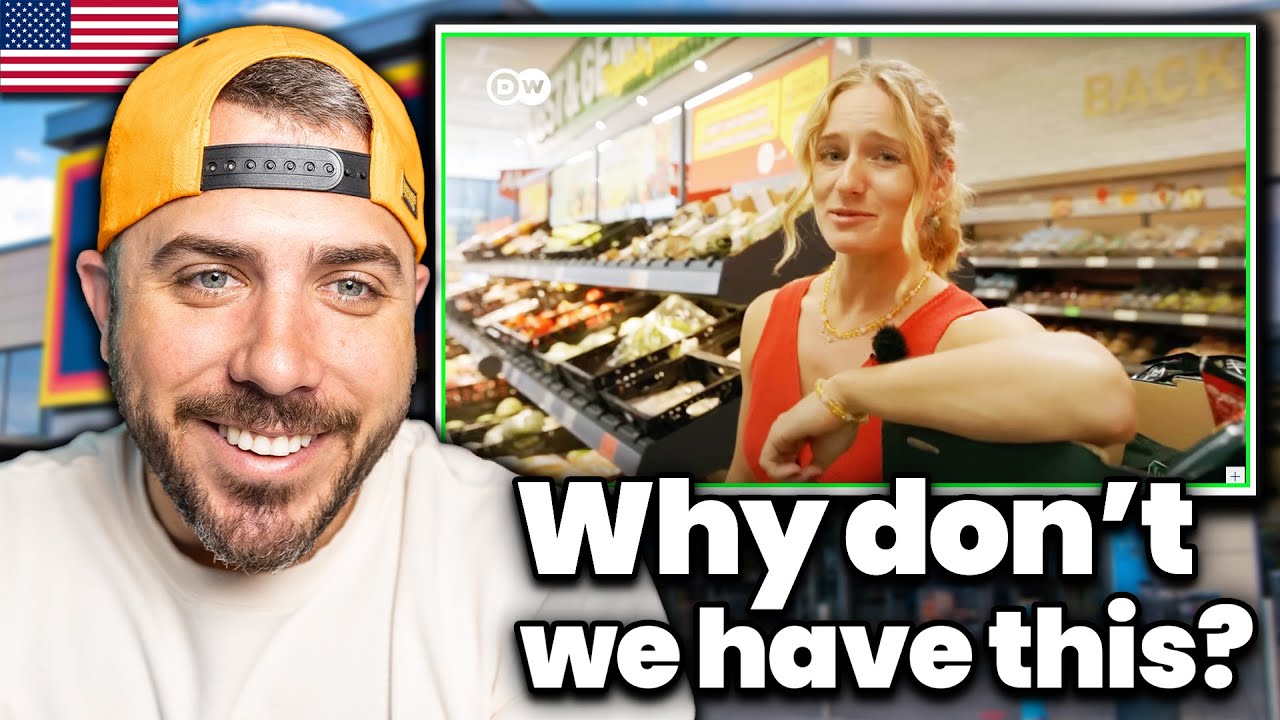 American Reacts to The Average German Supermarket