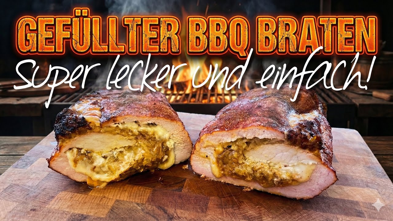 Gefüllter BBQ Braten - Super lecker und einfach! #bbq #grillen #gedagrill