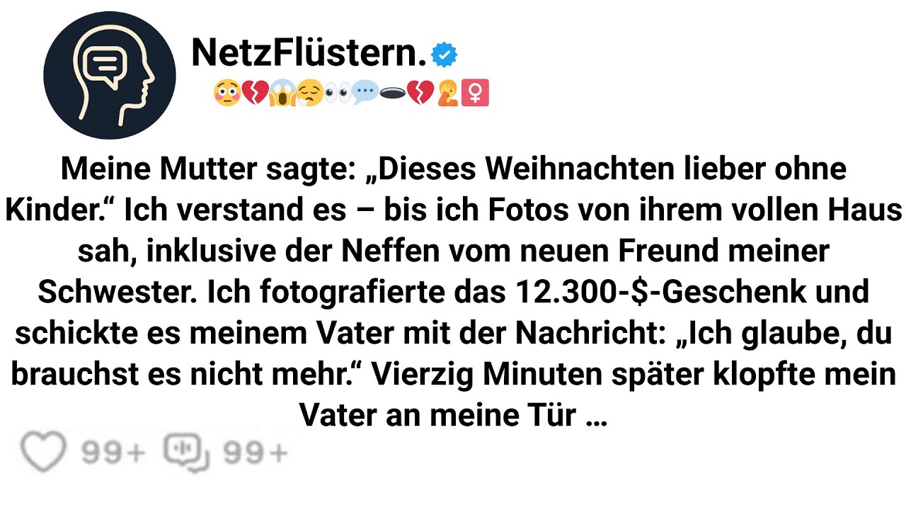 Meine Mutter sagte: „Dieses Weihnachten ohne Kinder.“ Ich verstand es – bis ich die Fotos sah.