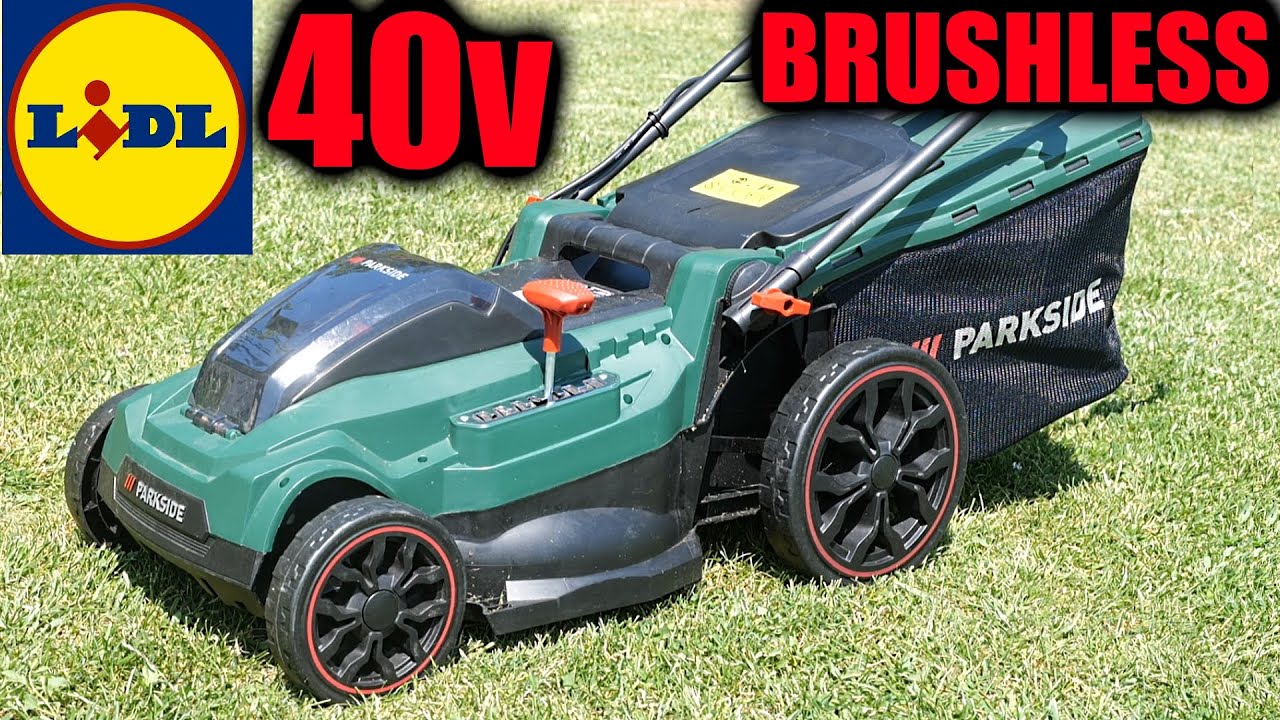 LIDL аккумуляторная газонокосилка PARKSIDE 40V BRUSHLESS prma 40-li c1 40cm cordless lawn mower