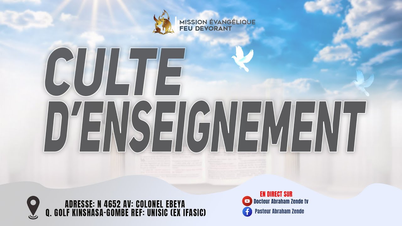 CULTE D'ENSEIGNEMENT