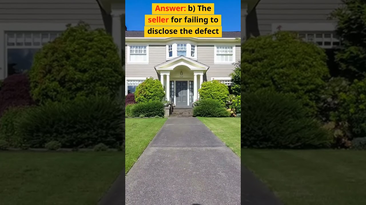 A seller fails to disclose a known defect in the property’s roof.Who is primarily liable? 