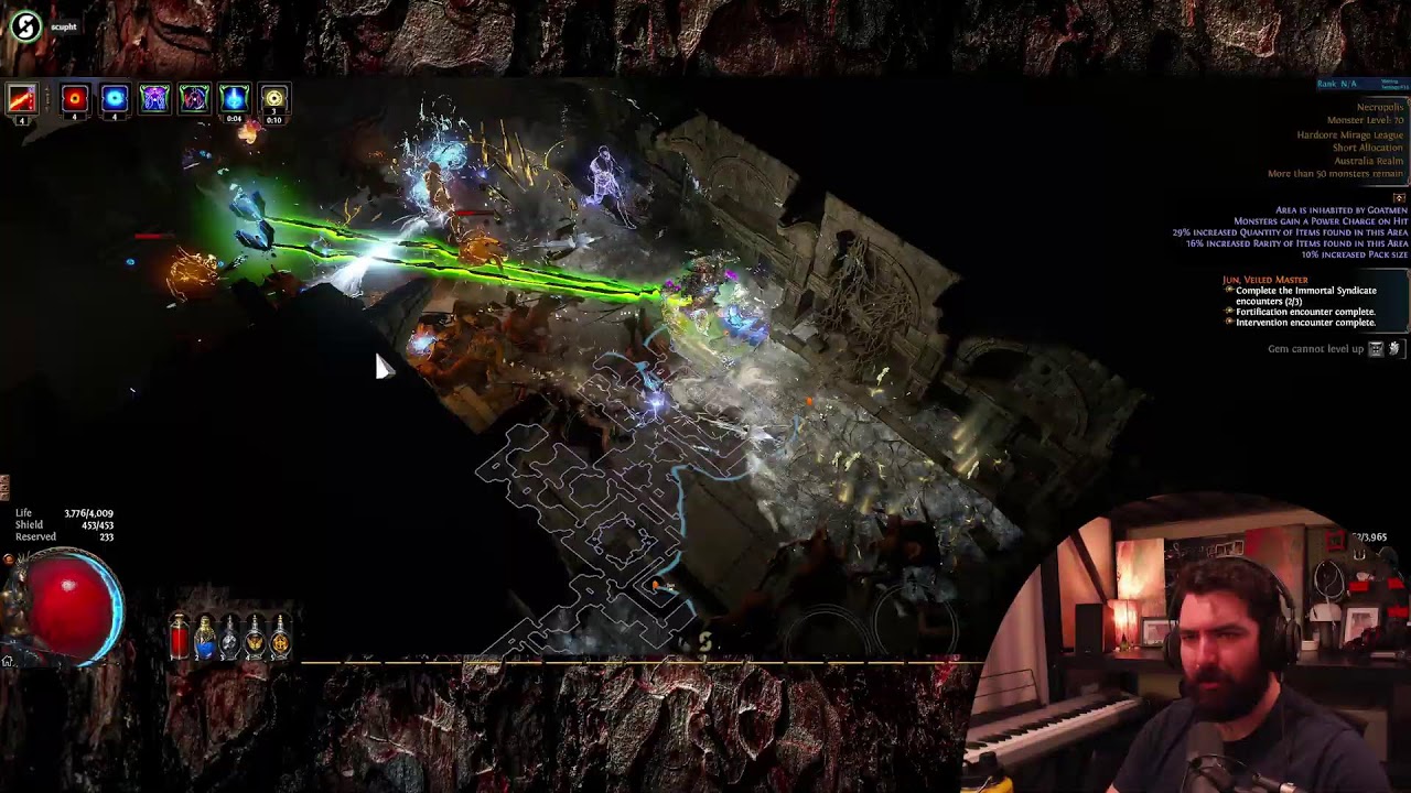 Searing Bond of Detonation ramping - Day 2 pt4 (Path of Exile HC Mirage)