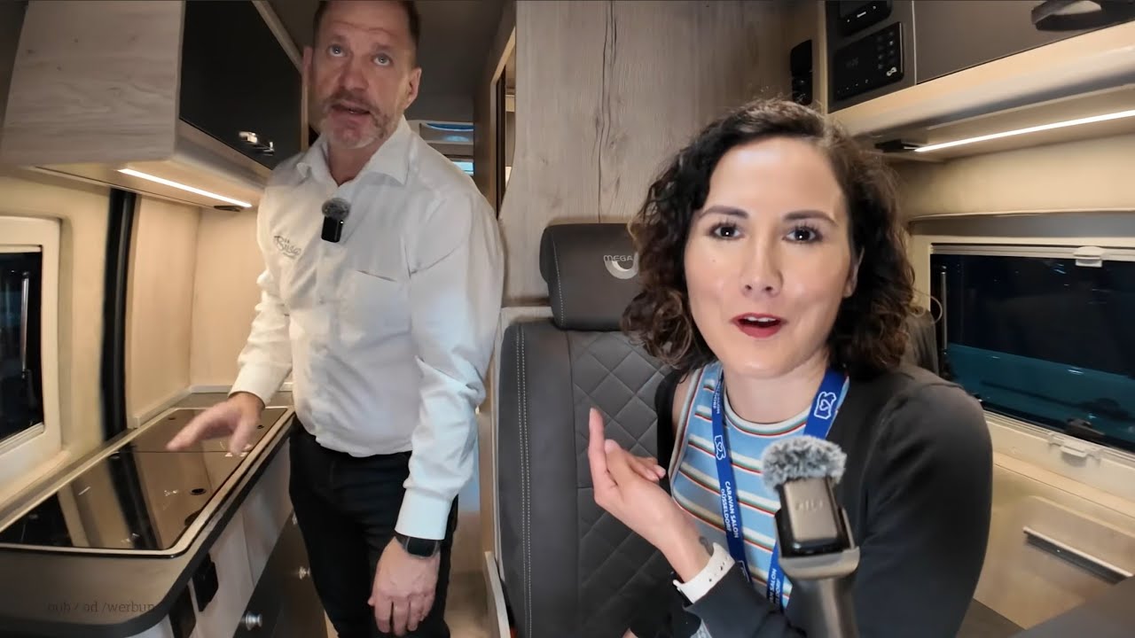 RIESENBETT im KASTENWAGEN WOHNMOBIL 2026 Mega Mobil Mega RE Aktiv 680 S 1 mit Heribert Büsgen