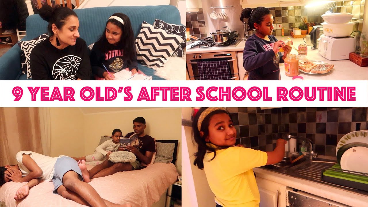 My 9 Year Old Daughter's After School Night Routine in UK (2020)