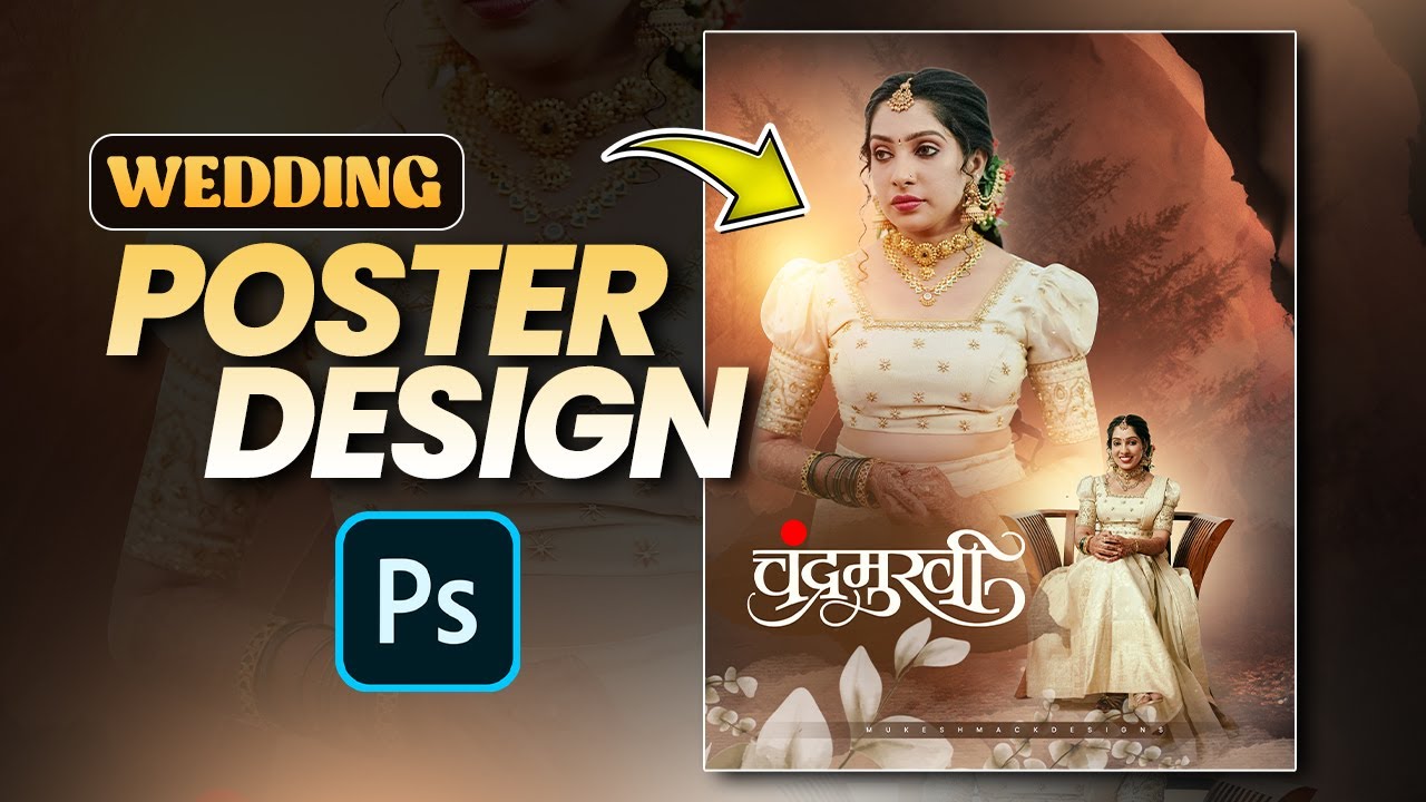 Trending wedding poster design in photoshop | Step by step