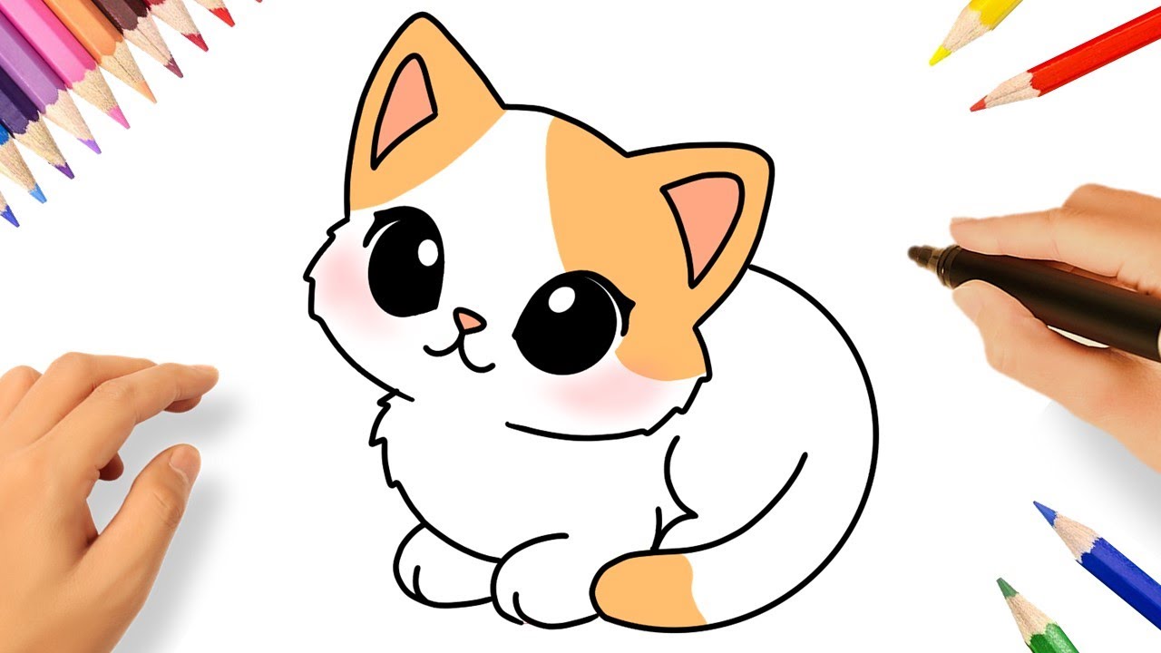 COMMENT DESSINER UN CHATON MIGNON FACILEMENT 🐱💟