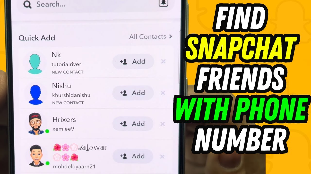 Как добавить кого-то в Snapchat по номеру телефона