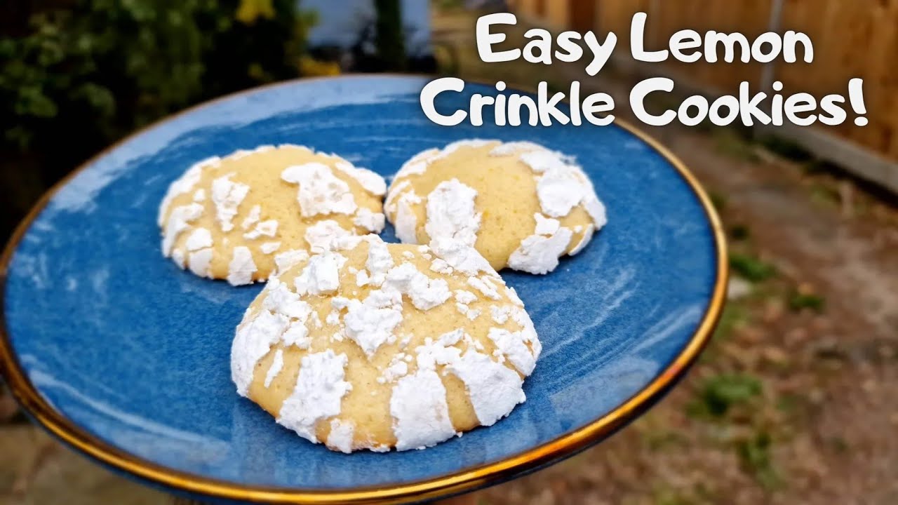 Easy Lemon Crinkle Cookies! Melt in your mouth | Лесни напукани лимонови сладки. Топящи се в устата