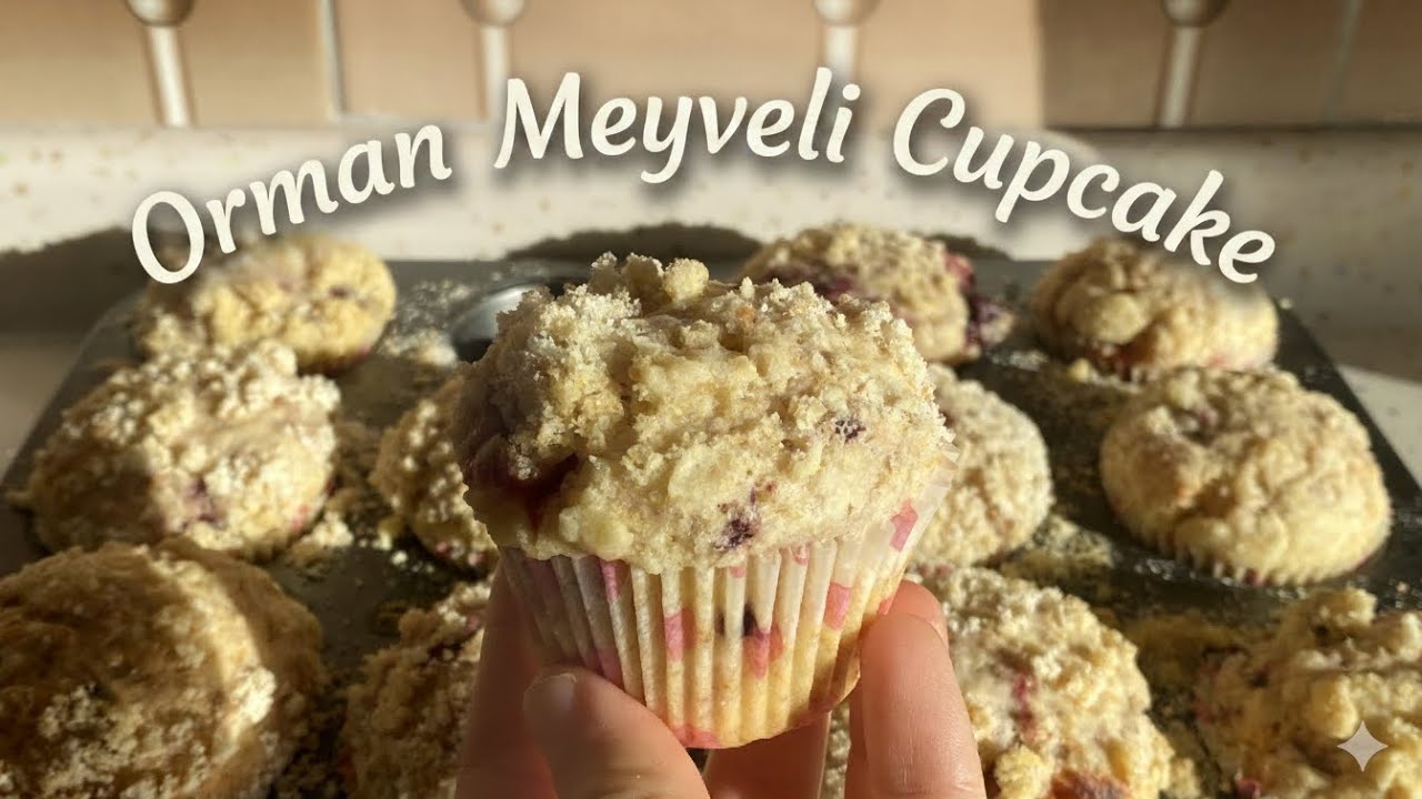 Evde Orman Meyveli Cupcake Tarifi 🫐🍓 | Pratik ve Şık