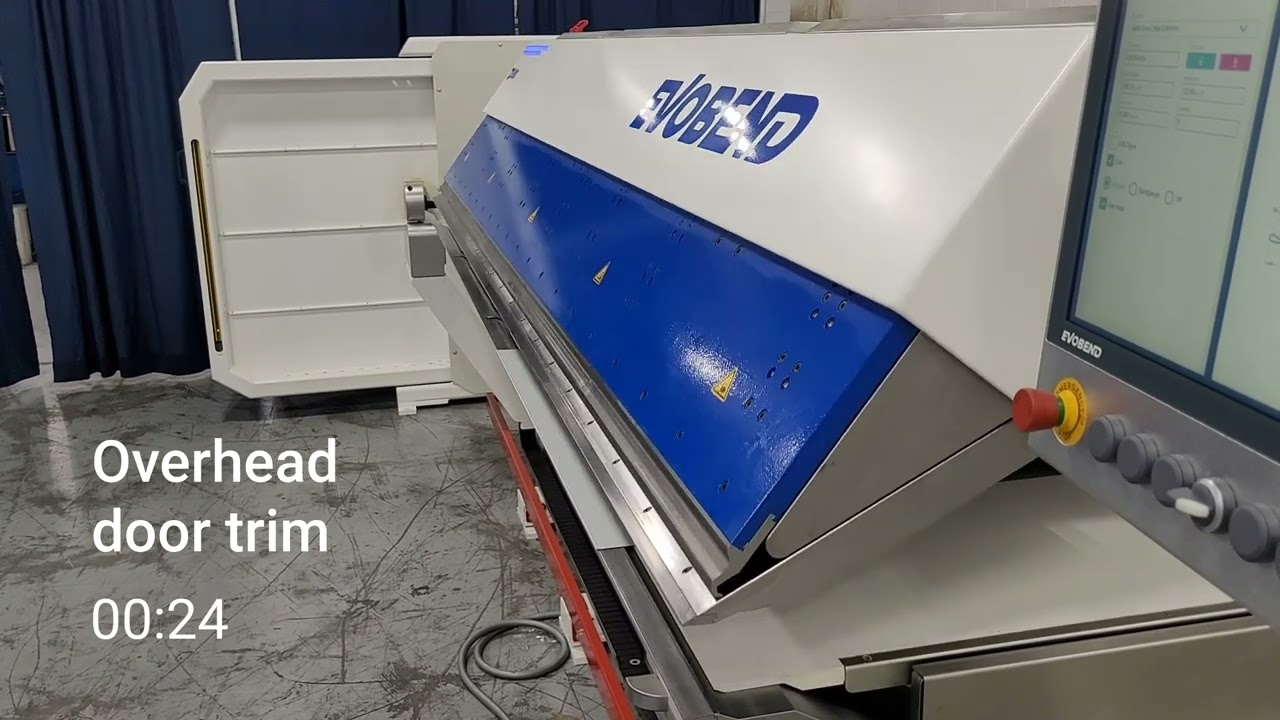 Overhead Door Trim Profile on the Evobend