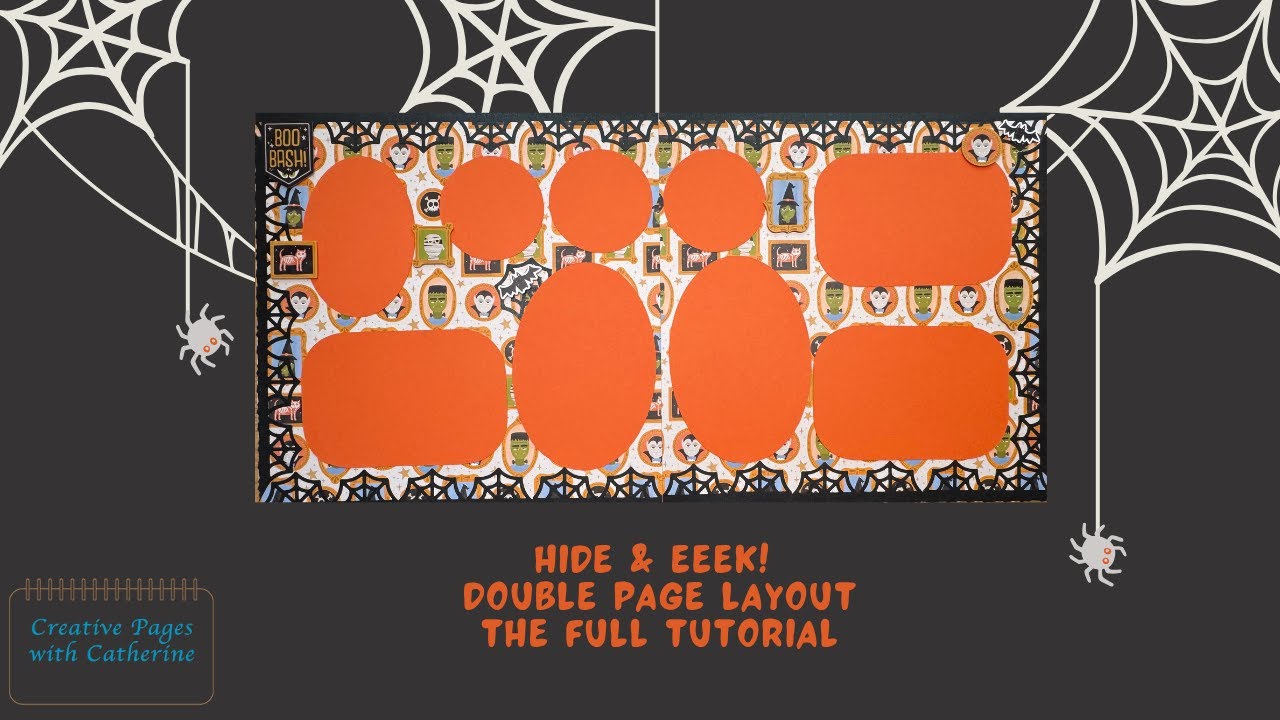 Creative Memories Hide & Eek! Double Page Layout | FULL TUTORIAL | Halloween Collab