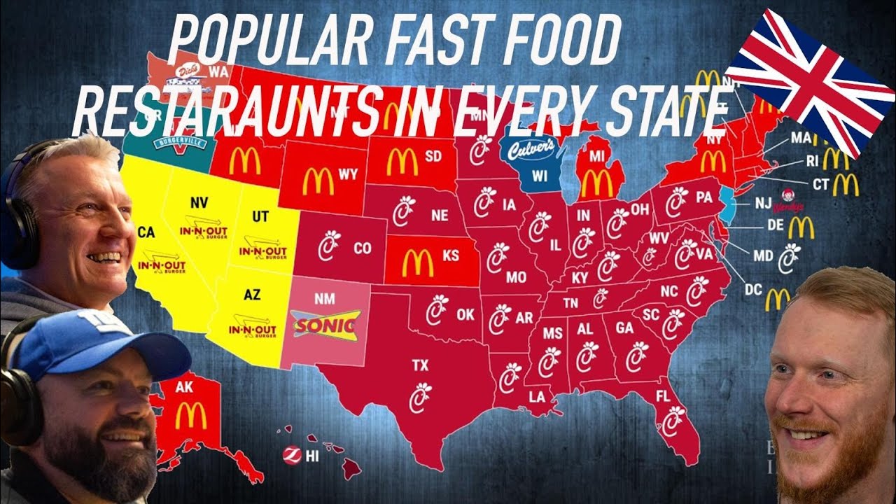 Popular Fast-Food Restaurants In Every State REACTION!! | OFFICE BLOKES REACT!!