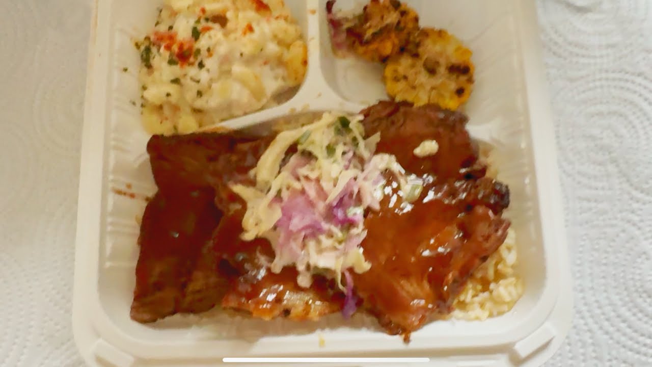 Guava BBQ Brisket Plate at Kahai Street Kitchen Serves Best Hawaiian Plate Lunches  in Honolulu