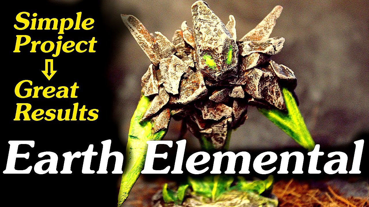 Crafting an Earth Elemental Miniature for D&D