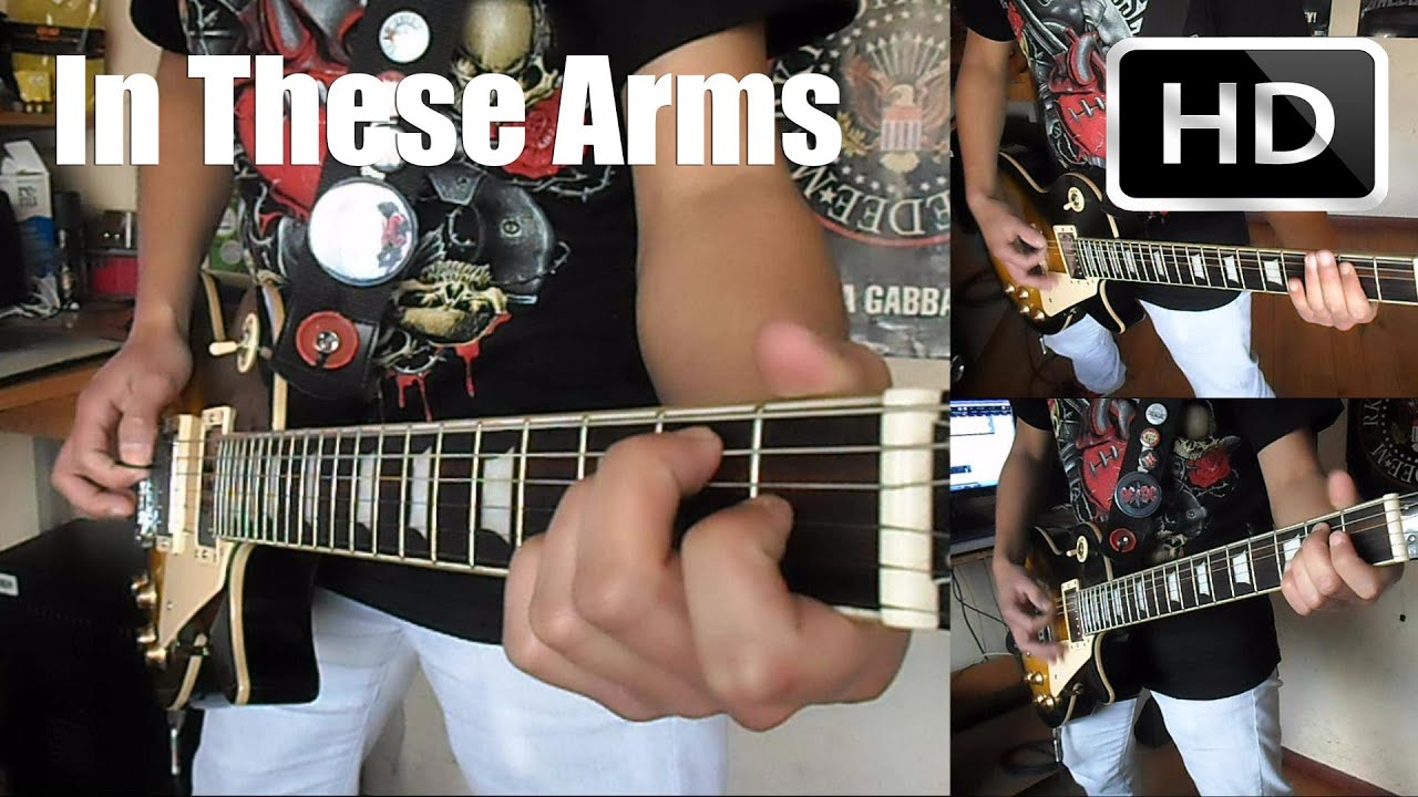 Bon Jovi In These Arms guitar cover with solo (+Lyrics) HD
