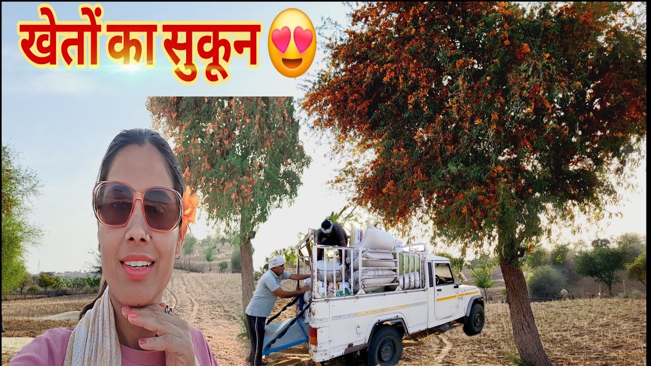निकाल लिया सरसों का खळा..कहां चले बाप बेटी इतनी धूप में?😇 #villagelifestyle 