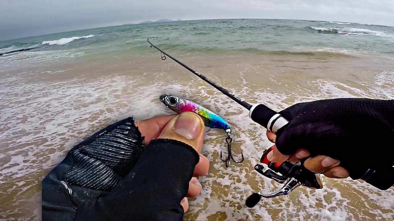 BRINCADEIRA PRODUTIVA NA BEIRA DA PRAIA! Pescaria Ultralight
