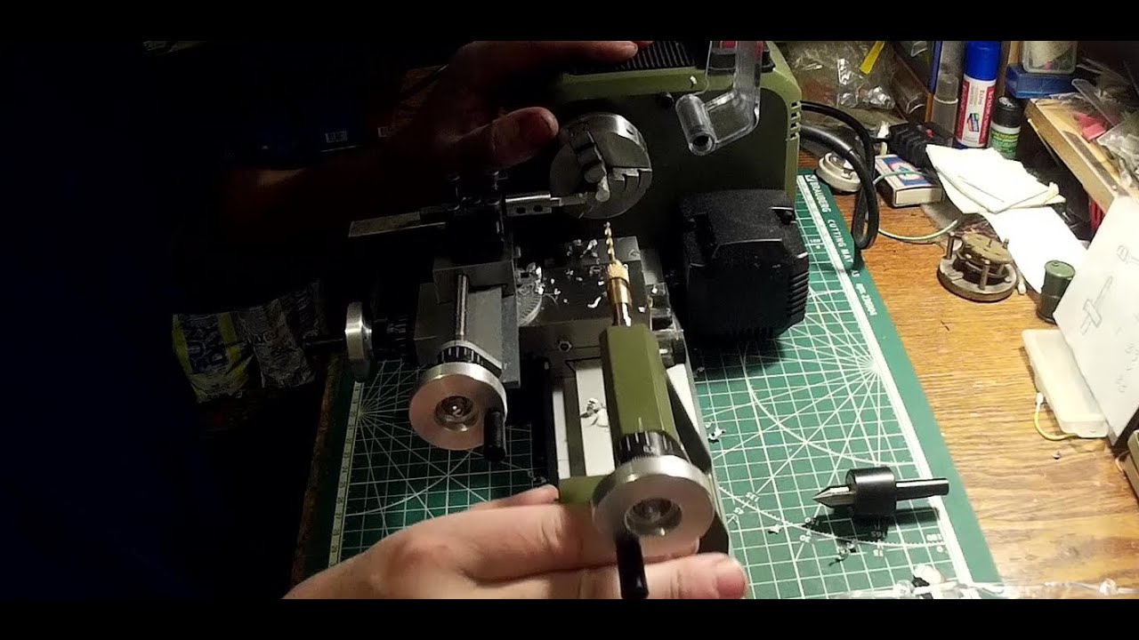 Proxxon FD150.  Пробую сверлить и отрезать.