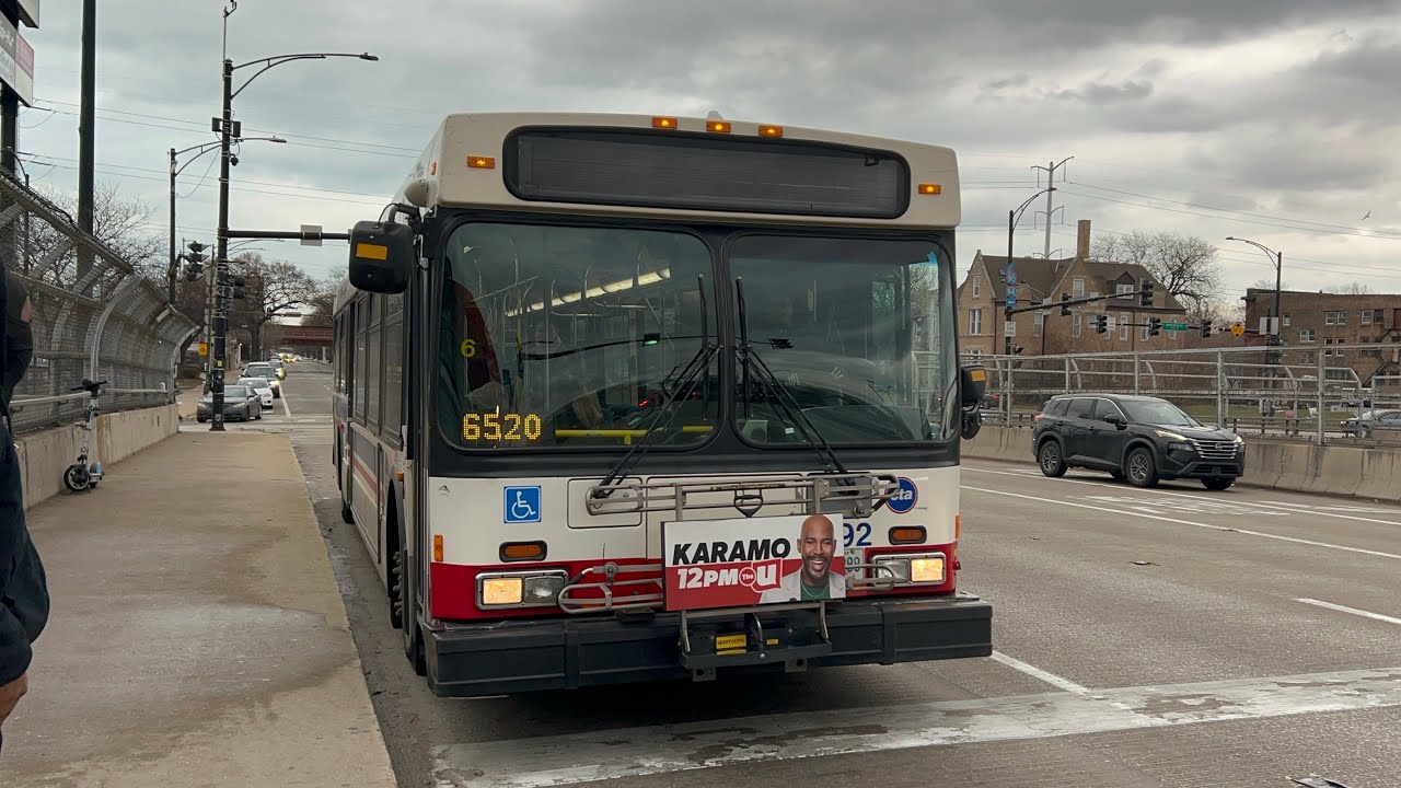 CTA Bus Ride 55 Garfield From Garfield Red Line To Midway Orange Line CTA New Flyer D40LF 2007 #1492
