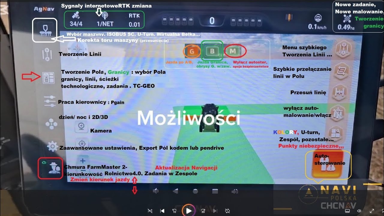  instrukcja obsługi nawigacji CHCNAV AgNav 5  #Granice, #mapowanie Pola www.navi-polska.pl 